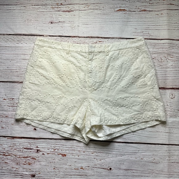 NWT Madewell Thompson Shorts in in Soft Embroidery Ivory Sz 8 - Picture 4 of 11